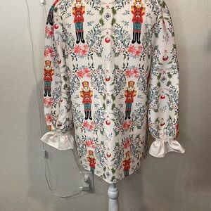 Floral Nutcracker Print Blouse